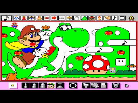 Mario Paint (SNES) Random Gameplay [1080p]