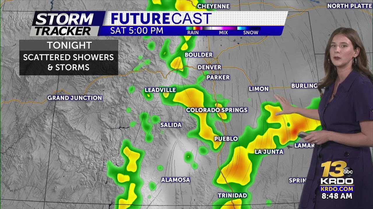 Afternoon showers & storms Saturday - YouTube