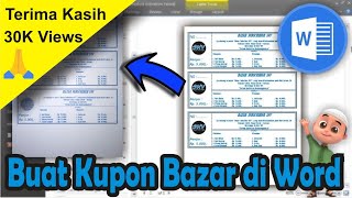 Cara Membuat Kupon Bazar di Microsoft Word • #SimpleNewsVideo screenshot 3