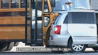 8 Indian Trail students hospitalized, 3 others injured in crash involving JCPS bus