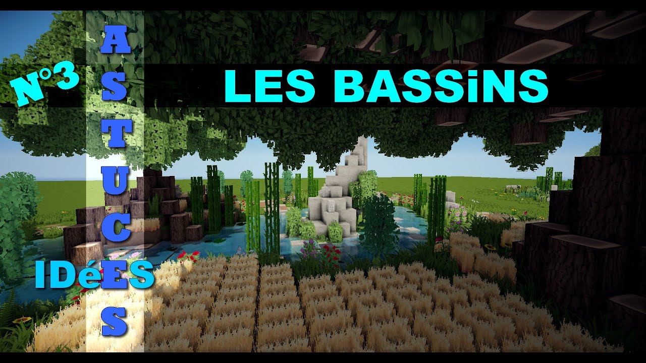 Minecraft [Idées/astuces] N°3 : Les bassins - YouTube