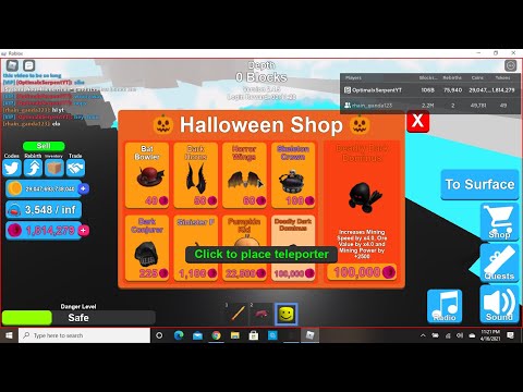 How to get to Halloween Shop - Mining Simulator 2021 without teleporter