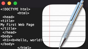 Creating HTML in TextEdit | Mac #1