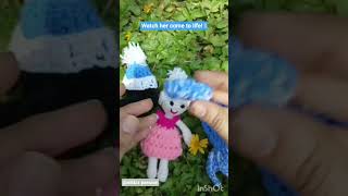A Crochet Mermaid Comes to Life🩵🧵#youtubeshorts #shorts #crochetideas #crochetdoll #amigurumi