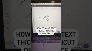 CRICUT DESIGN SPACE HACK 😱 - How To Make Text Thicker Cricut Design Space #shorts