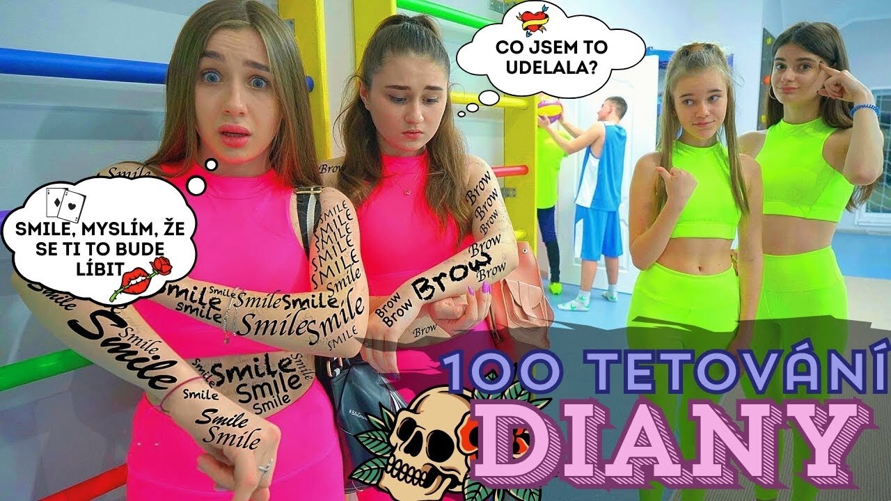 100 TETOVÁNÍ DIANY 😲 Jak dopadne klučičí večírek? Rebelové a trapné situace
