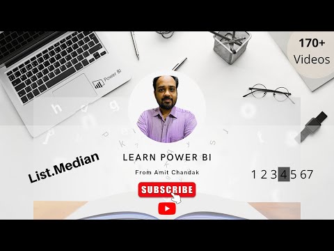 Power BI Tutorial Series for Beginners 172: Power Query- List.Median