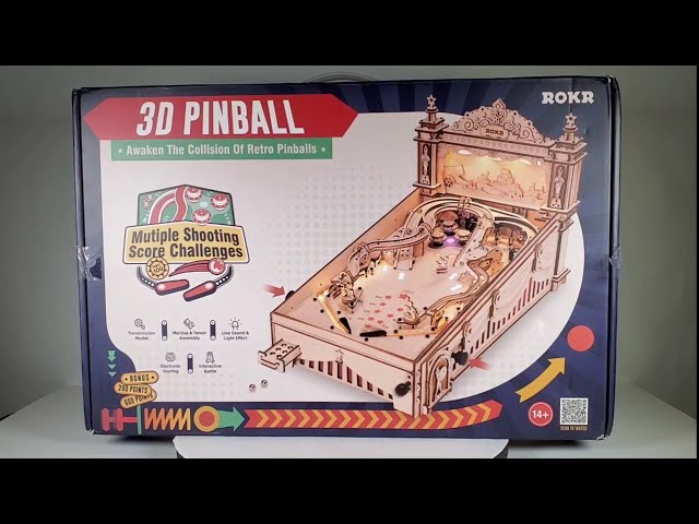 ROKR 3D Puzzle Wooden Pinball Machine