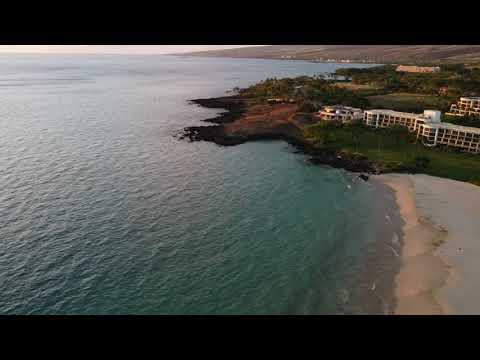 Hapuna Beach, Big Island - Drone Shot - 4K