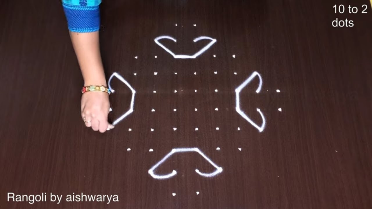 How to Draw Big Dot Kolam