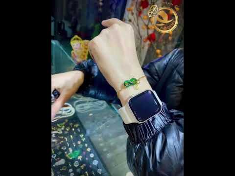 Lắc tay VÀNG 10K mix đá NGỌC BÍCH vô cực