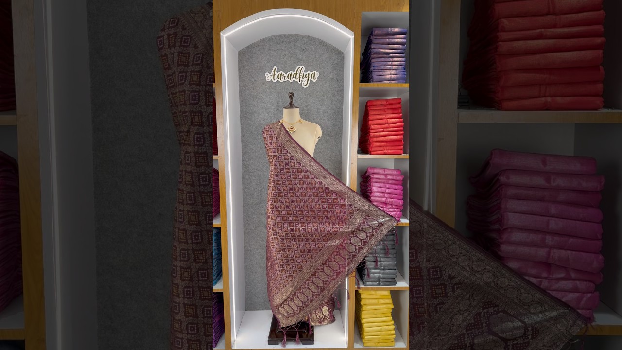 Pure Zari Weaving Viscose Silk Bandhani Dupatta