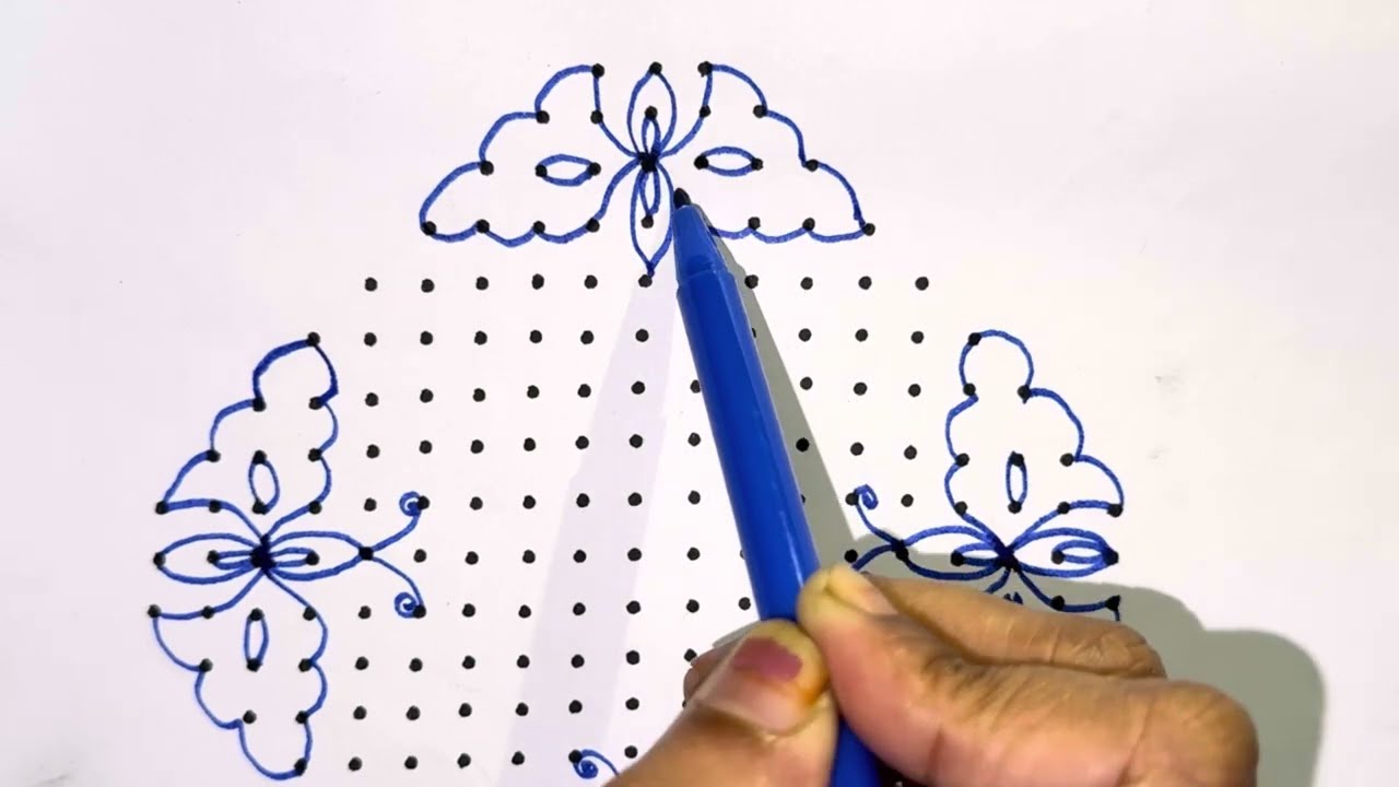 🪔🪔🪔Diwali l Karthika Pournima 🪔l Special Muggu l Easy Rangoli l Simple l Vibrant Rangoli 19*3*3 Dots