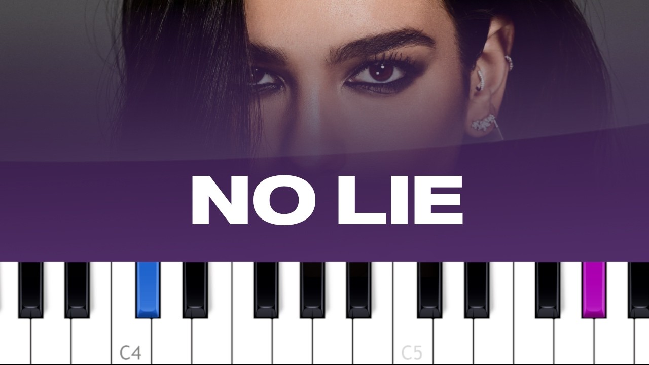 Sean Paul, Dua Lipa - No Lie (piano tutorial)