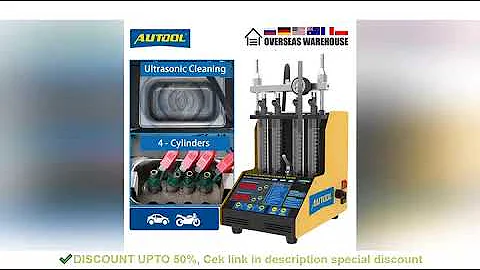AUTOOL CT150 Car Fuel Injector Cleaner Tester 4 Cylinders Motorcycle Petrol Injection Nozzles Ultras