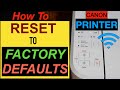 Canon Pixma Reset To Factory Default Settings..