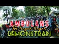 ESCORTING AMBULANCE RESPONDING || MEMBELAH LAUTAN DEMONSTRAN CIANJUR !! [ RESPECT ]