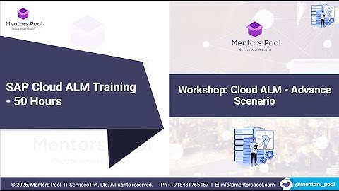 SAP Cloud ALM Training 2025 | CALM Integration scenarios for Solution Managers, Basis & Architects