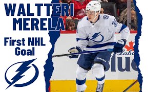 Waltteri Merela #39 (Tampa Bay Lightning) first NHL goal Jan 18, 2024