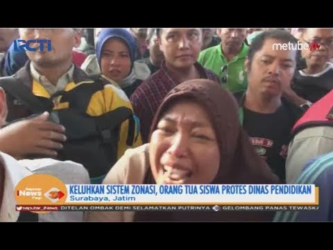 Orang Tua Siswa Histeris Saat Protes Sistem Zonasi di Dinas Pendidikan Surabaya - SIP 21/06