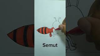 belajar menggambar dan mewarnai semut #menggambar #mewarnaigambar #menggambarsemut #semut