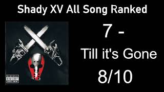Eminem  Shady Xv All  Ranked