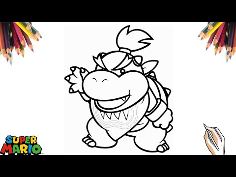 COMO DESENHAR O BOWSER JR.  SUPER MARIO BROS 