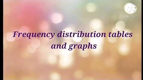 Frequency distribution tables and Graphs part 2 class 8