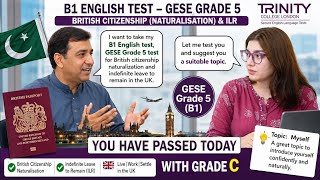 B1 English Test (GESE Grade 5) | SELT British Citizenship| Trinity College London ILR UK