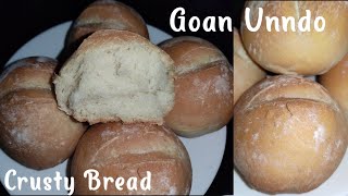 Goan Unndo/Oondo/Undo | Homemade Crusty Bread with yeast