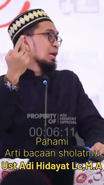 Yuk pahami arti bacaan sholat kita. Ust. Adi Hidayat Lc,M.A #ustadzadihidayat #sholat