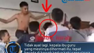 Video Viral, 8 Murid Permalukan Bu Guru dengan Sawer & Joget di Atas Meja