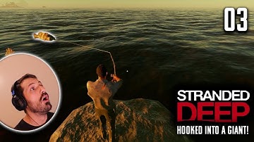 Catch and cook a GIANT GROUPER on a handmade rod | Stranded Deep - Part 3