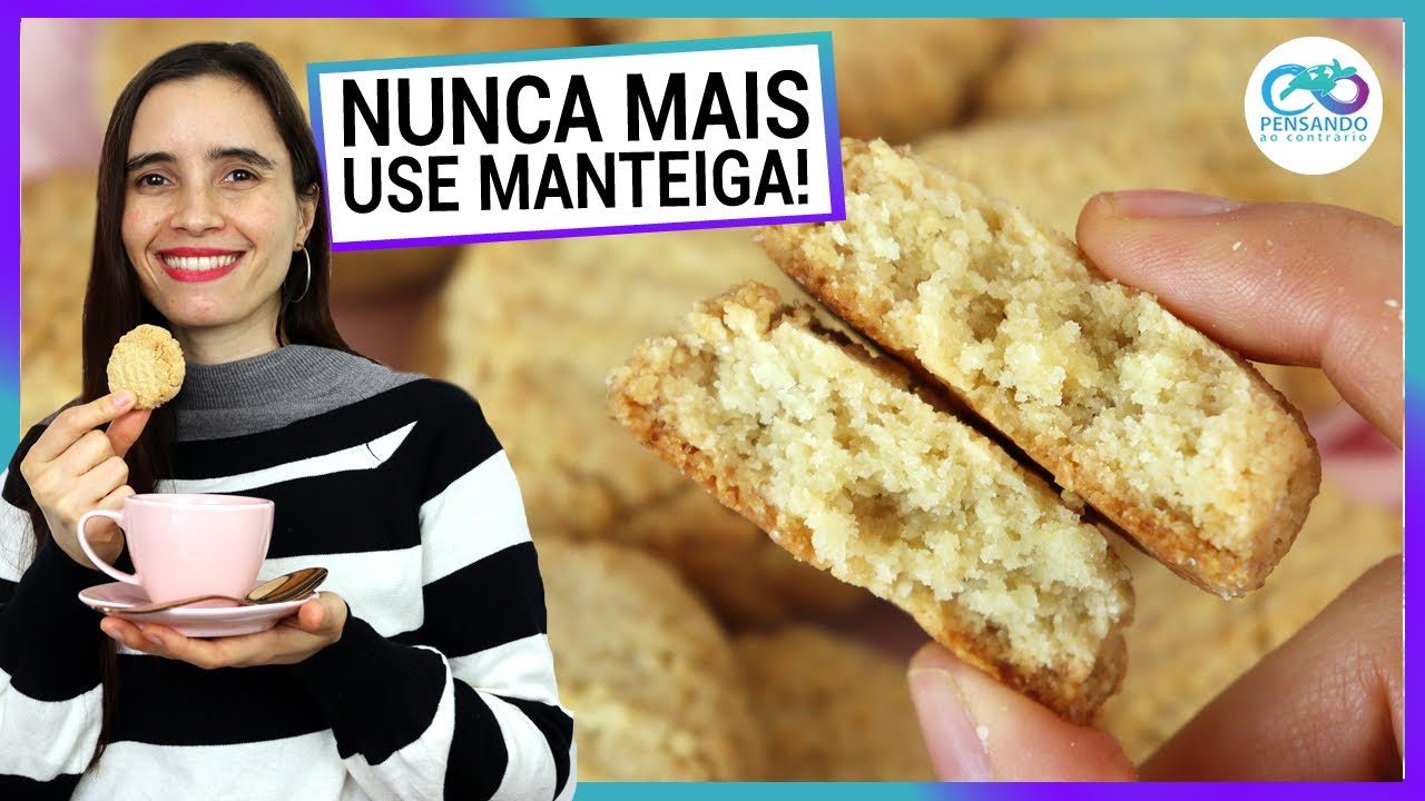 Descubra o BISCOITO AMANTEIGADO que no leva MANTEIGA DERRETE NA BOCA saudvel vegano sem glten