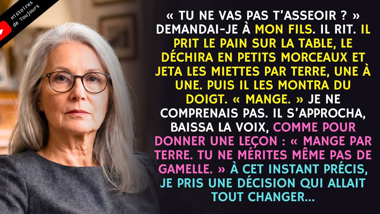 Mon fils a jeté du pain au sol : « Mange, tu ne mérites pas de bol ! », alors je…