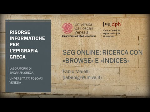 Fabio Maielli, SEG online: search using “Browse” and “Indices”