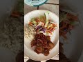 Simple Orange Chicken With Rice And Salad #food #shorts #viralshorts