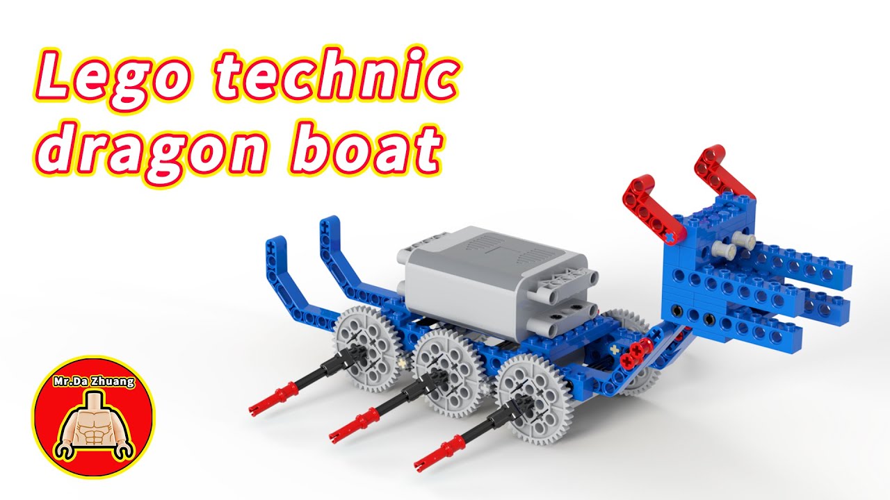 Lego technic dragon boat ( with tutorial ) (LEGO 9686 kit + other