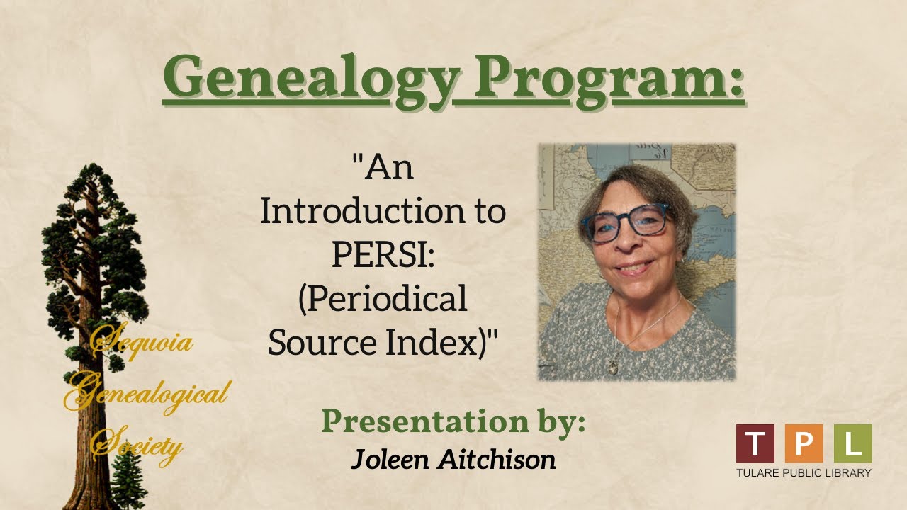 An Introduction to PERSI Periodical Source Index - YouTube