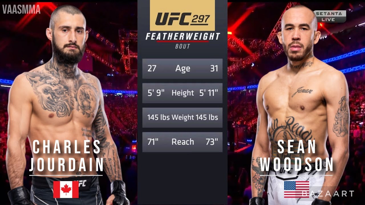 CHARLES JOURDAIN VS SEAN WOODSON FULL FIGHT UFC 297 - YouTube