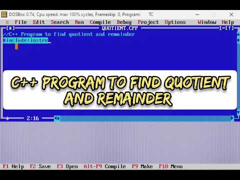 Program To Find Quotient And Remainder in C++ | #Shorts
