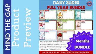 Daily Editable Template Slides for PowerPoint/Google Slides Product Preview