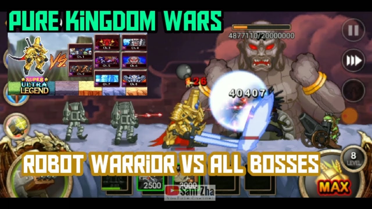 Pure Kingdom Wars - Robot warriors vs all bosses