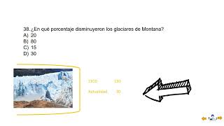 OLIMPIADA DEL CONOCIMIENTO I Fase sector 2024 I P 38I¿En qué porcentaje disminuyeron los glaciares d