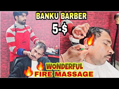 Indian Barber,Good Asmr Massage By Banku Barber 🔥Fire🔥 Massage Sleep therapy 💤😴Good Satisfing Work