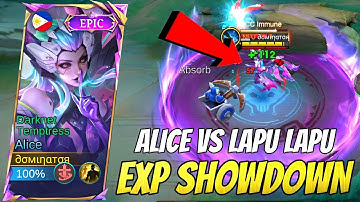 Alice vs Lapu Lapu — Epic EXP Lane Showdown in Every Clash!, Alice Gameplay, Best Build | #mlbb