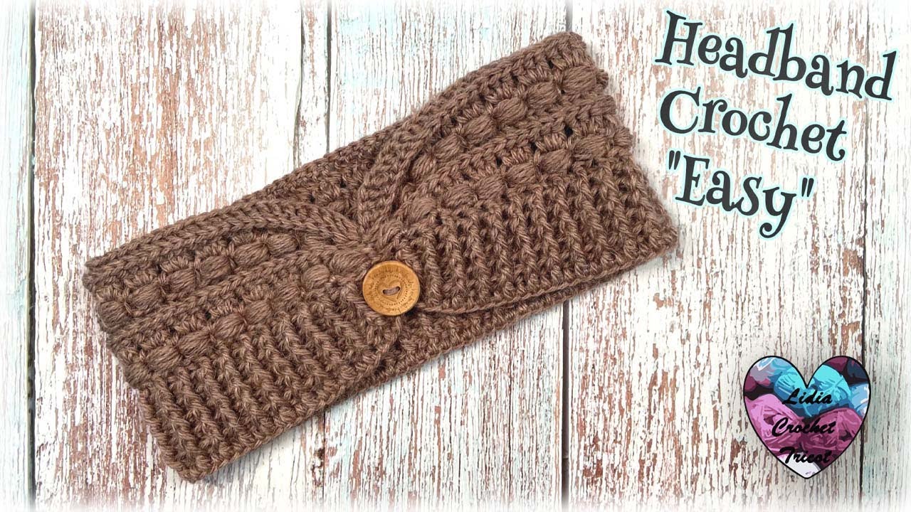 HeadBand bandeau Easy crochet Lidia Crochet Tricot #tutocrochet