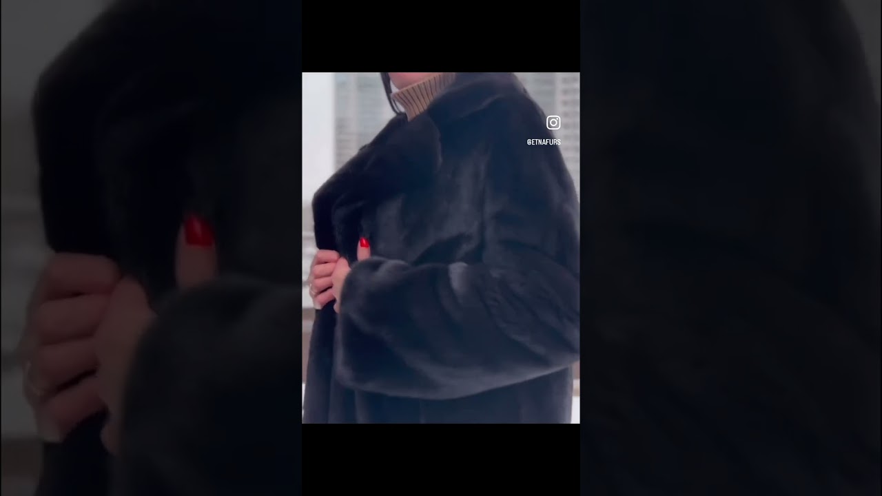 women's short fur coat made of natural fur