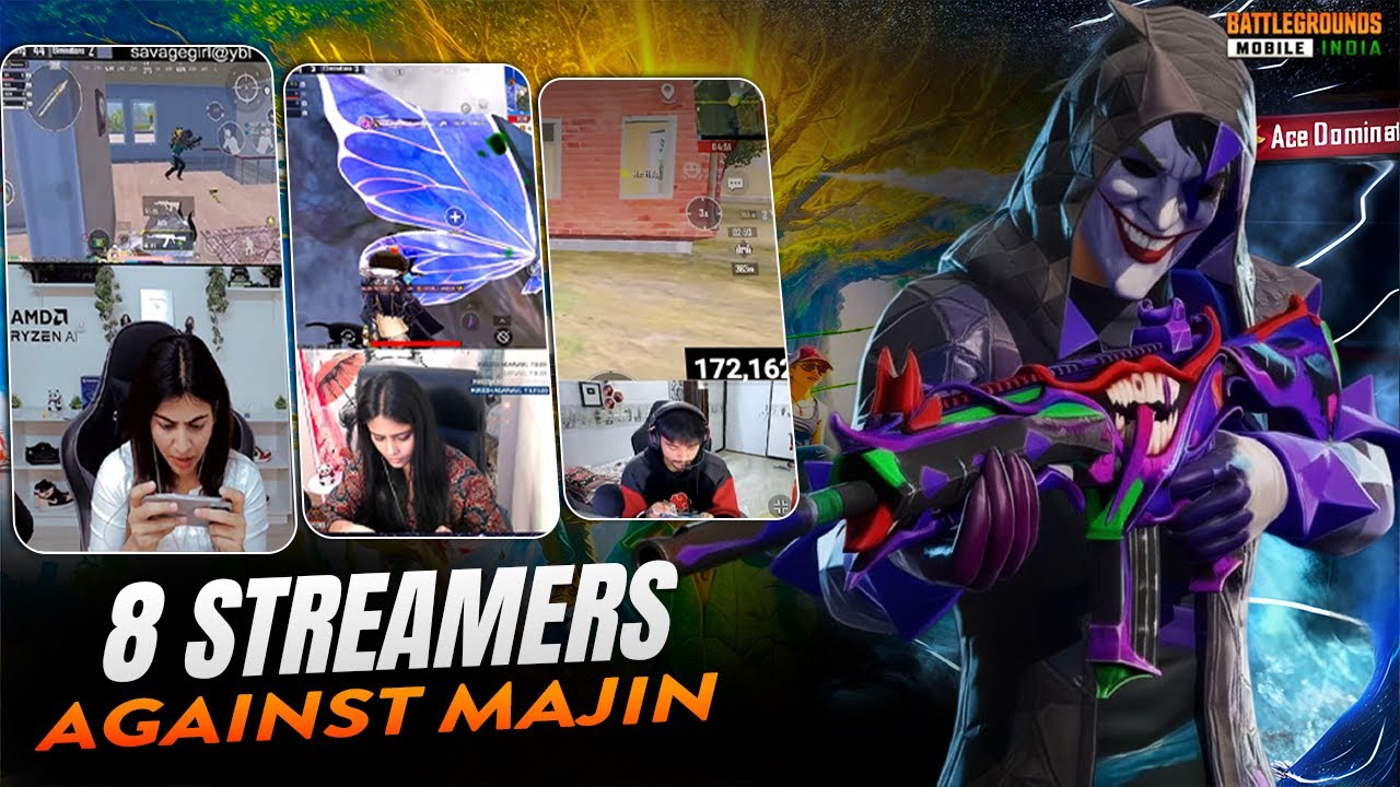 8 стримеров против Маджина 😈 | Самый напряженный матч BGMI за всю историю