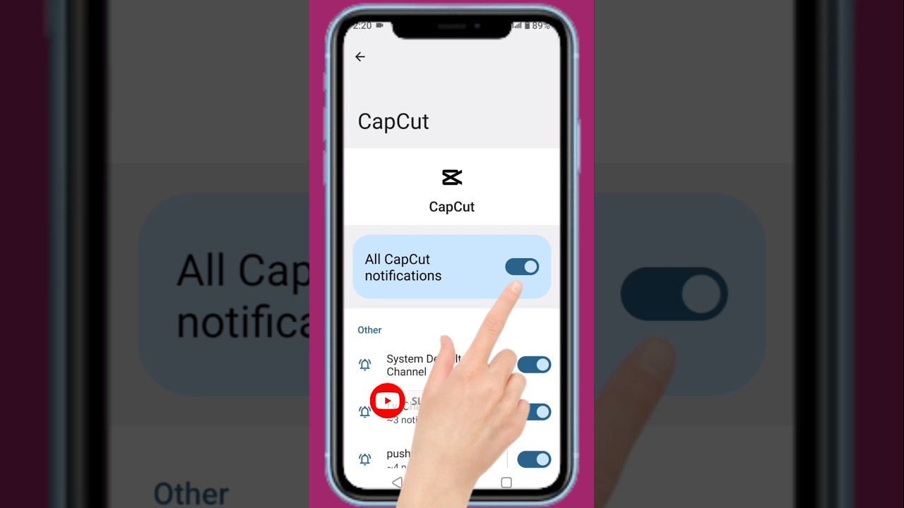 How To turn Off capcut notification 